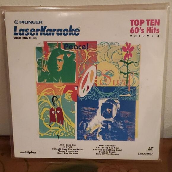 Pioneer Top Ten 60's Hits Vol. 8 Laser Karaoke Video Sing Along Album - Picture 1 of 5